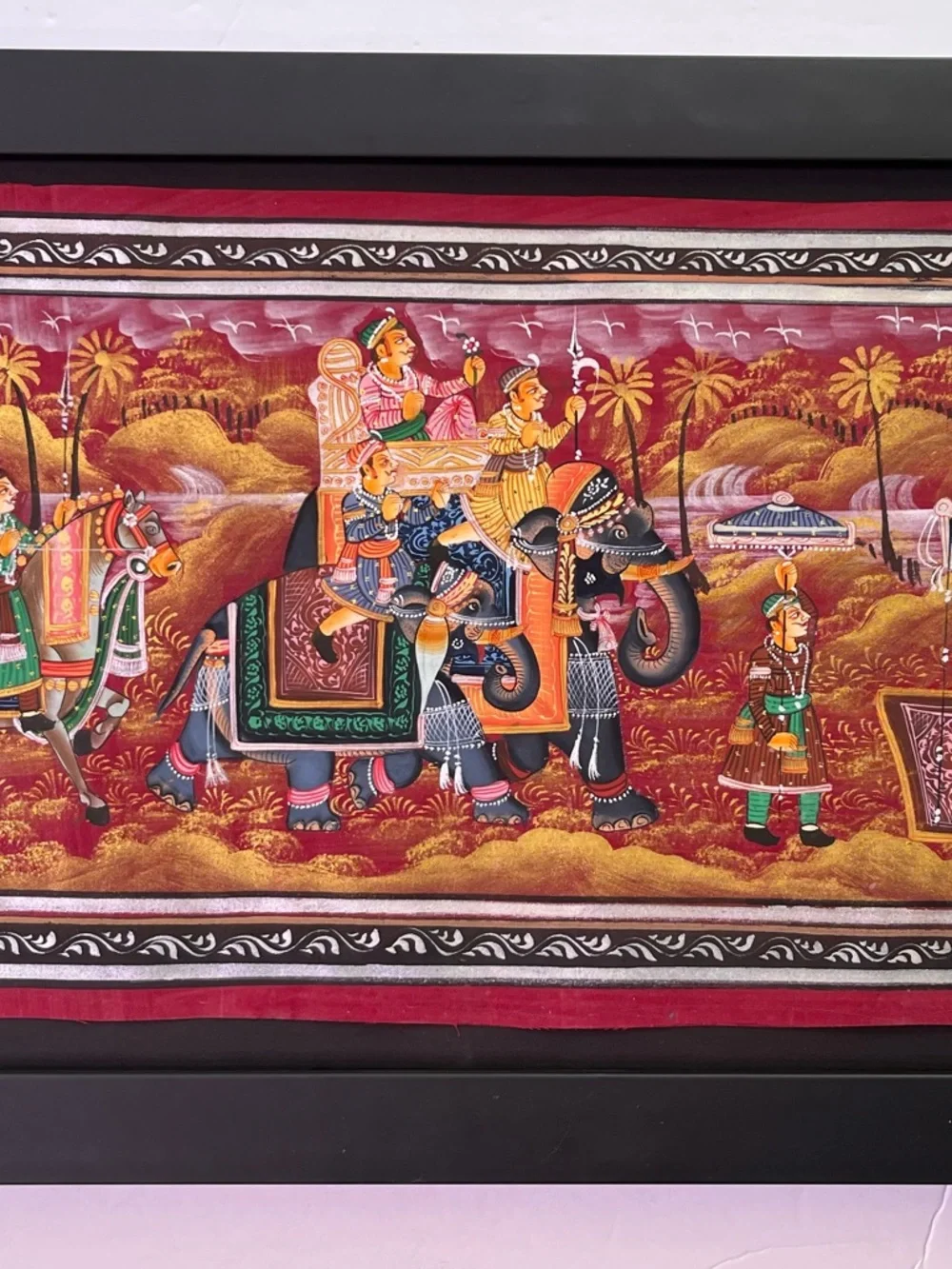 Traditional Indian Royal Procession Wall Art - Multicolor